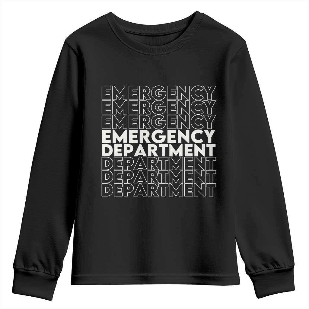 Emergency Department Youth Sweatshirt Retro ER Nurse Gift - Wonder Print Shop