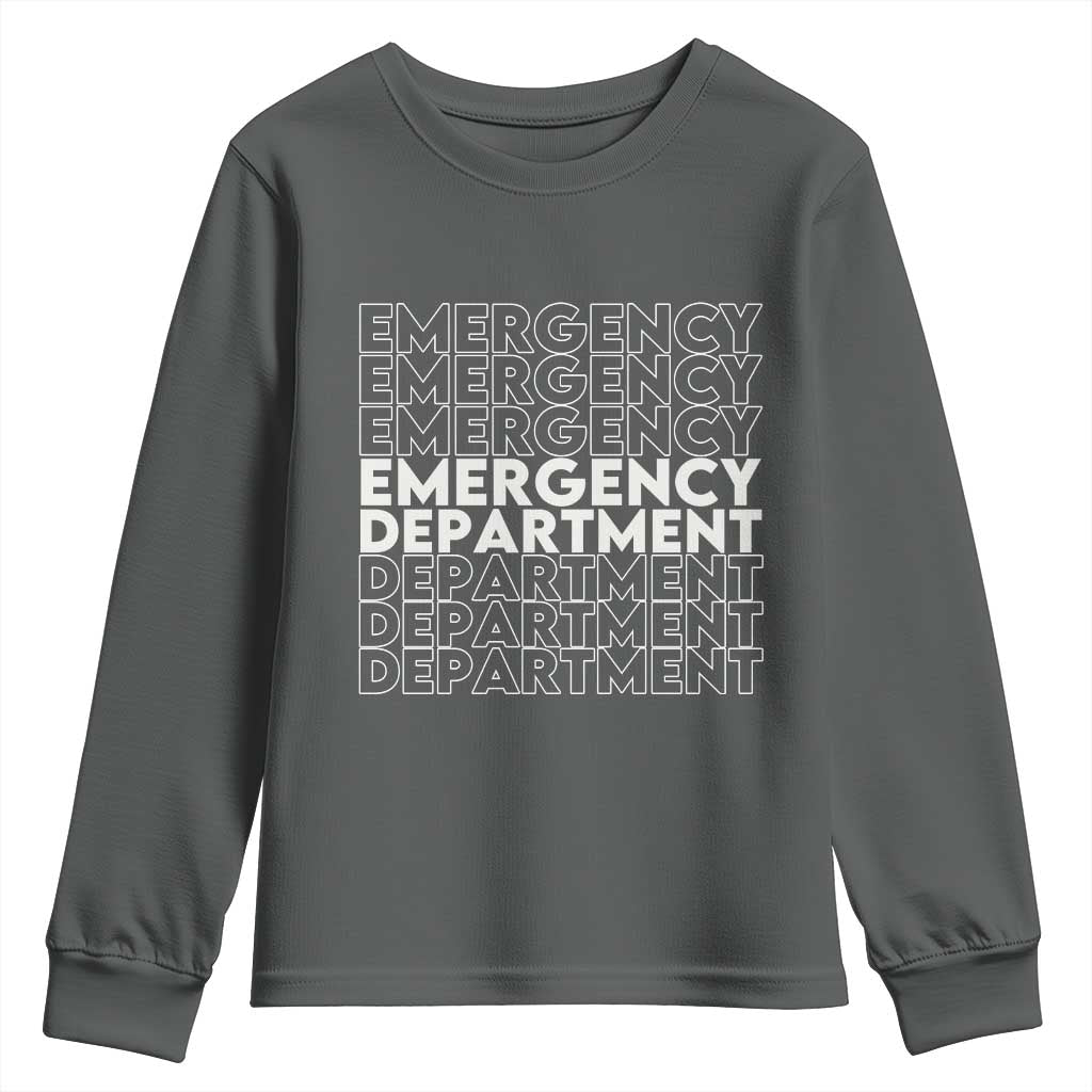 Emergency Department Youth Sweatshirt Retro ER Nurse Gift - Wonder Print Shop