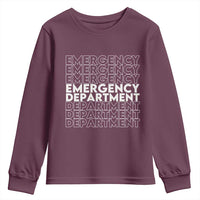 Emergency Department Youth Sweatshirt Retro ER Nurse Gift - Wonder Print Shop