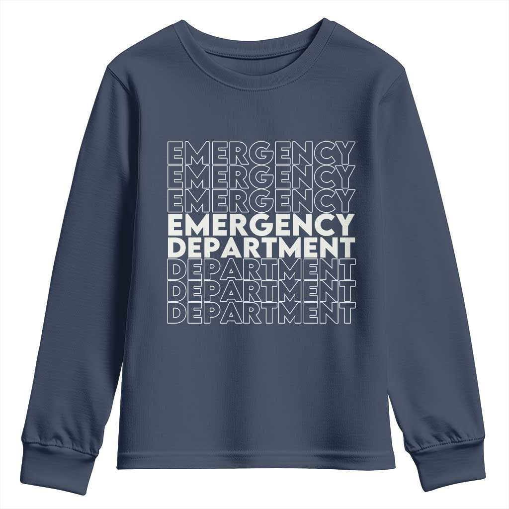 Emergency Department Youth Sweatshirt Retro ER Nurse Gift - Wonder Print Shop
