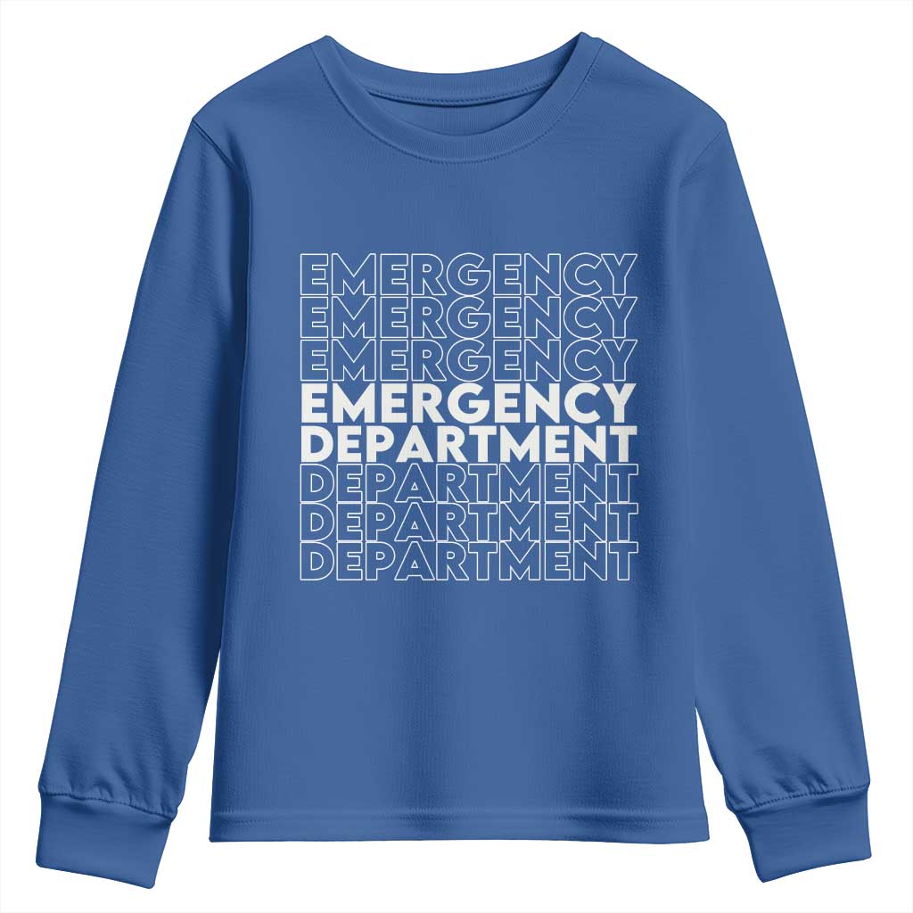 Emergency Department Youth Sweatshirt Retro ER Nurse Gift - Wonder Print Shop