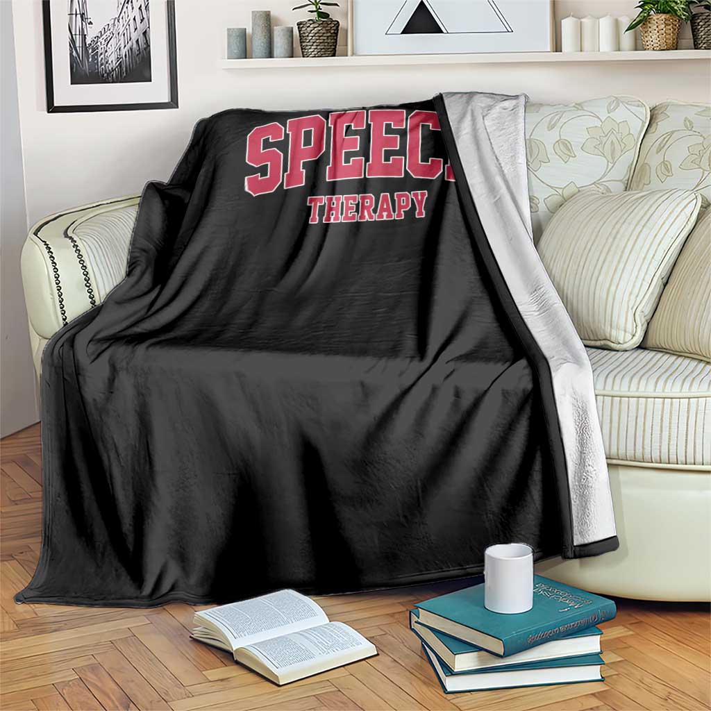 Retro Speech Therapy Throw Blanket Special Education Therapist Teacher Appreciation
