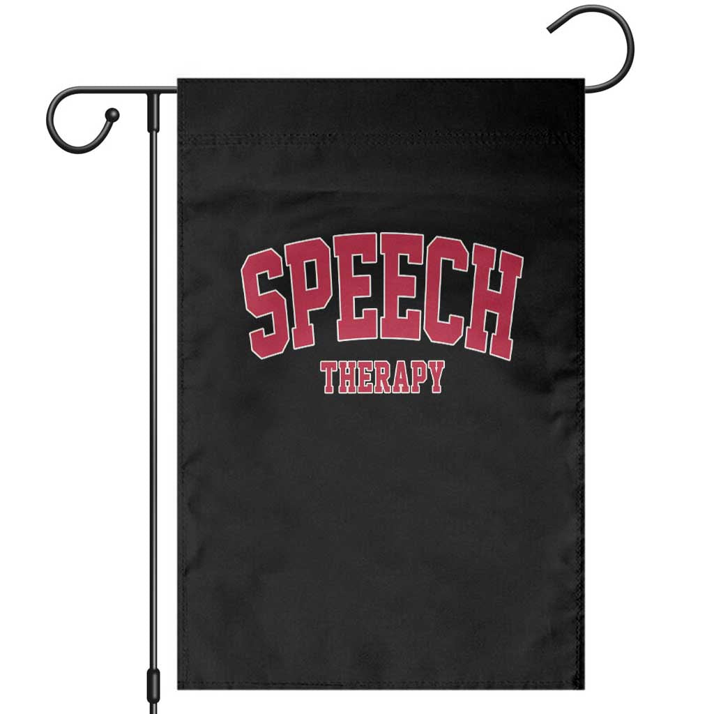 Retro Speech Therapy Garden Flag Special Education Therapist Teacher Appreciation