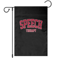 Retro Speech Therapy Garden Flag Special Education Therapist Teacher Appreciation