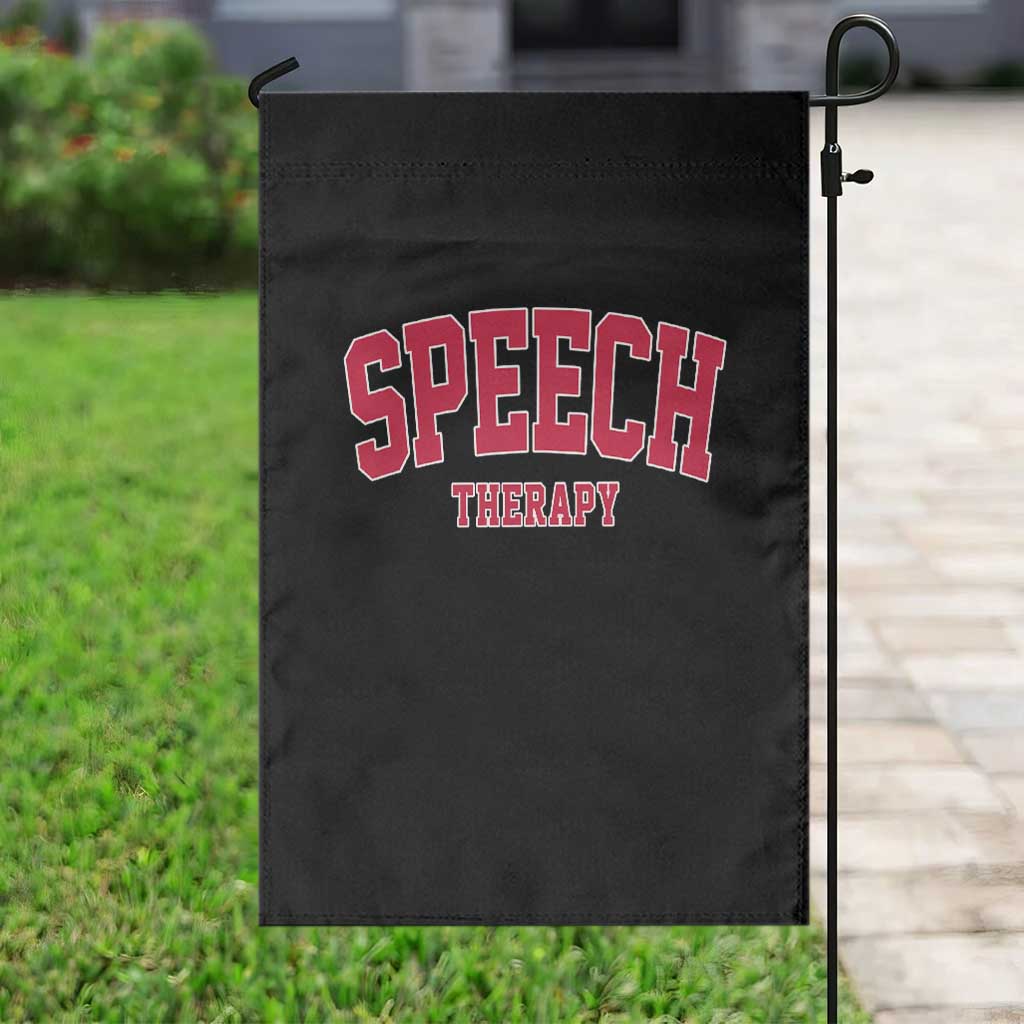 Retro Speech Therapy Garden Flag Special Education Therapist Teacher Appreciation