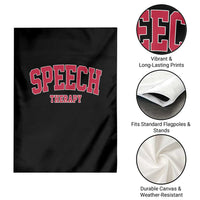 Retro Speech Therapy Garden Flag Special Education Therapist Teacher Appreciation