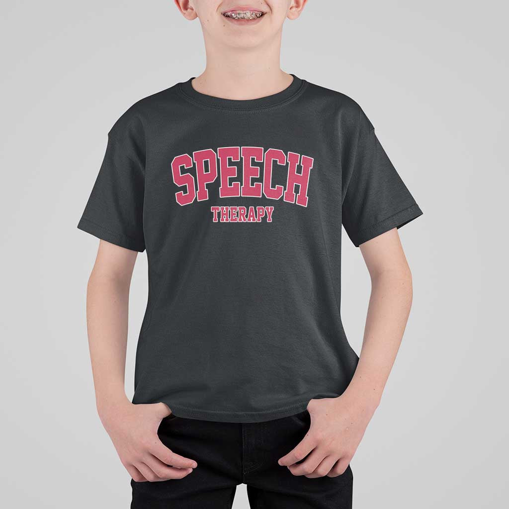 Retro Speech Therapy T Shirt For Kid Special Education Therapist Teacher Appreciation