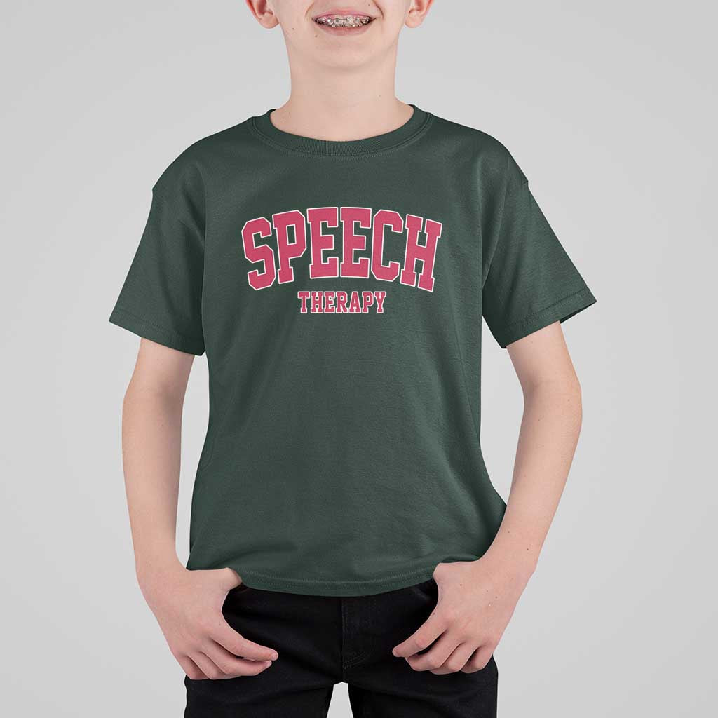 Retro Speech Therapy T Shirt For Kid Special Education Therapist Teacher Appreciation