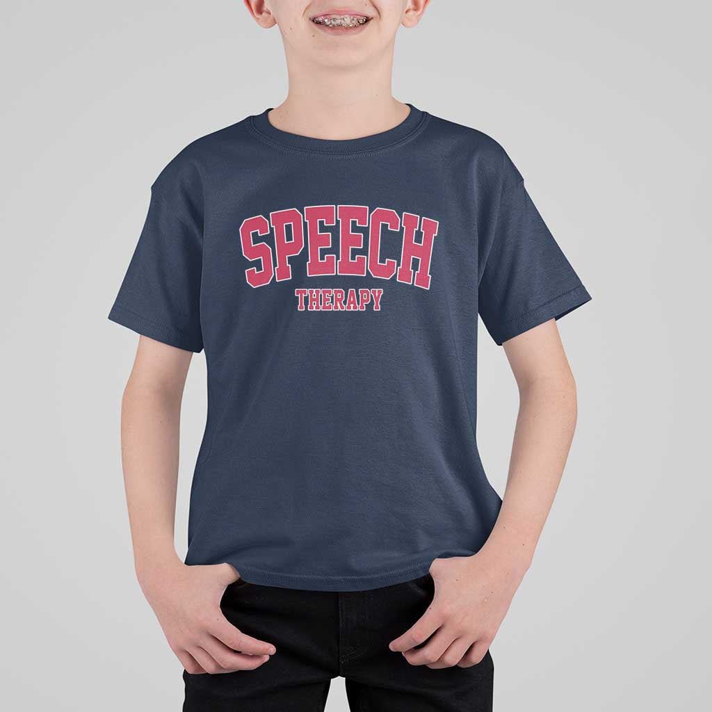 Retro Speech Therapy T Shirt For Kid Special Education Therapist Teacher Appreciation