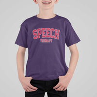 Retro Speech Therapy T Shirt For Kid Special Education Therapist Teacher Appreciation