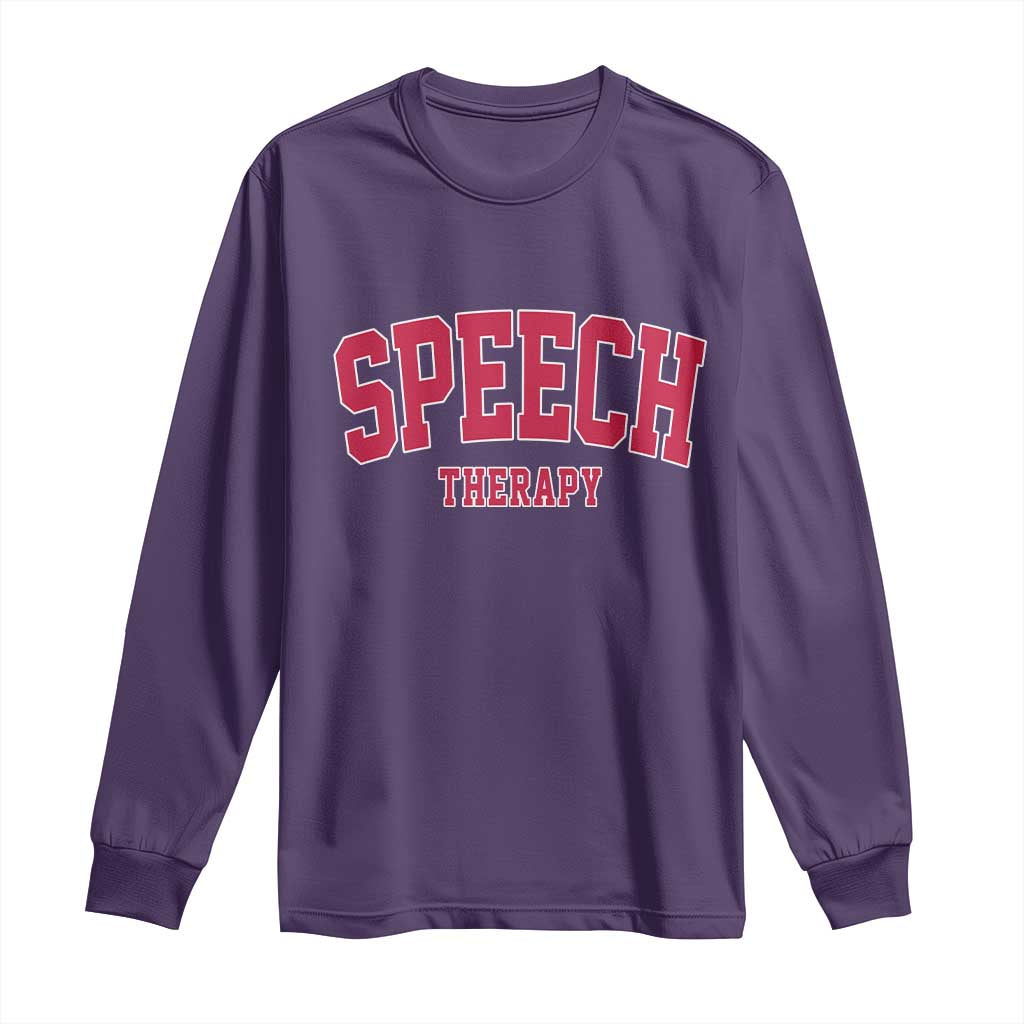 Retro Speech Therapy Long Sleeve Shirt Special Education Therapist Teacher Appreciation