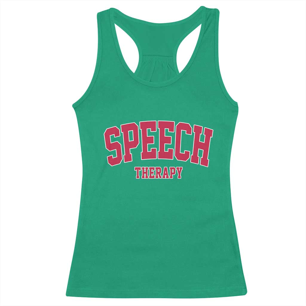 Retro Speech Therapy Racerback Tank Top Special Education Therapist Teacher Appreciation
