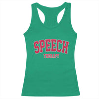 Retro Speech Therapy Racerback Tank Top Special Education Therapist Teacher Appreciation