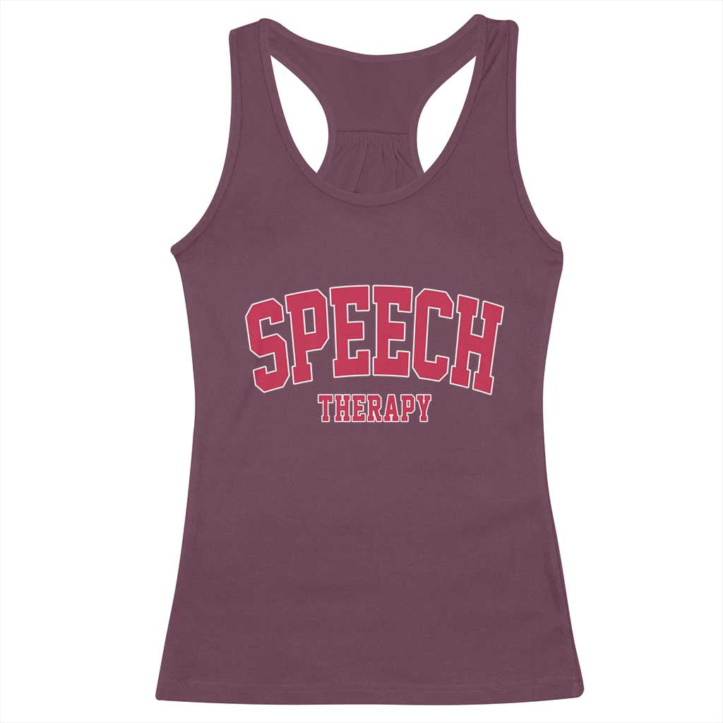 Retro Speech Therapy Racerback Tank Top Special Education Therapist Teacher Appreciation