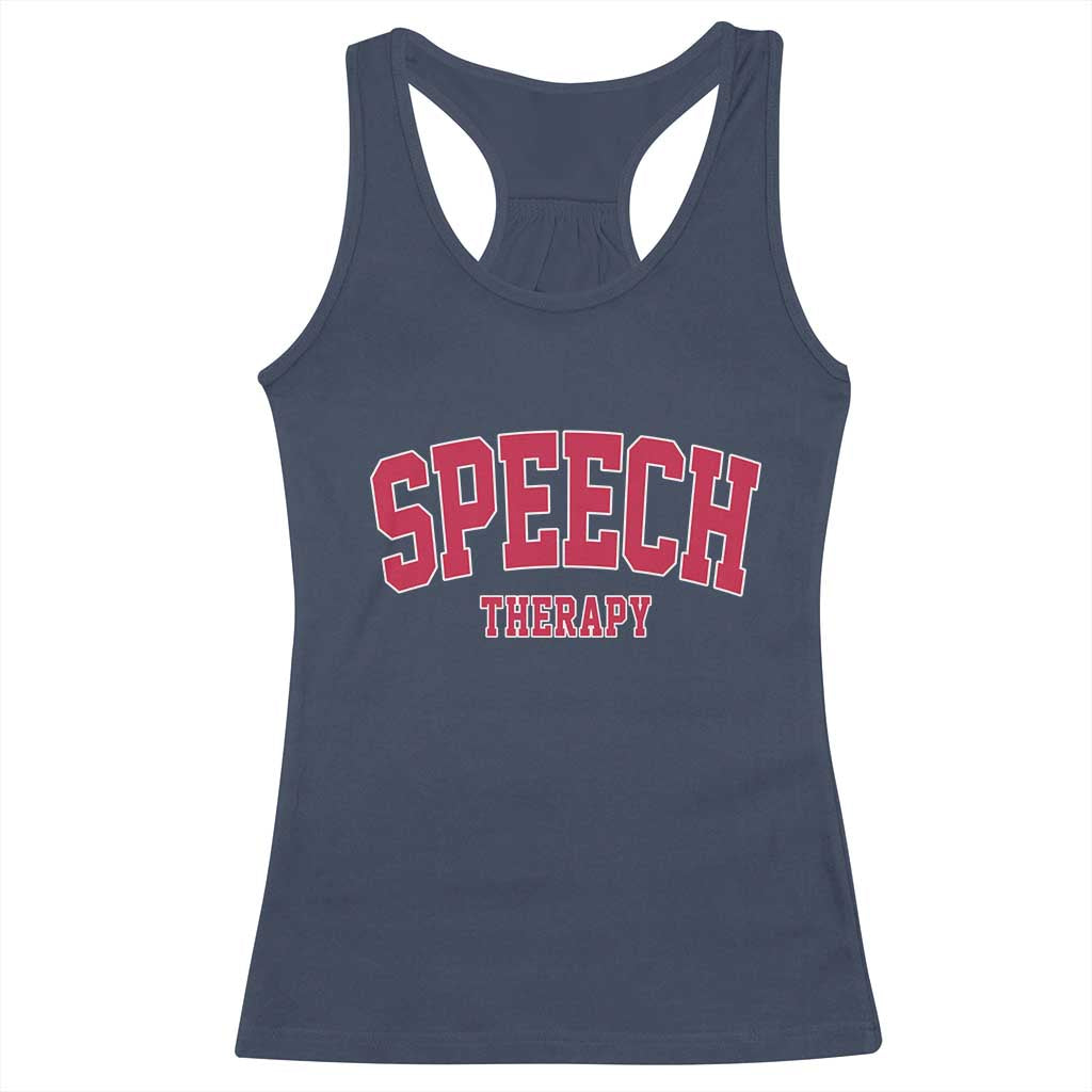 Retro Speech Therapy Racerback Tank Top Special Education Therapist Teacher Appreciation