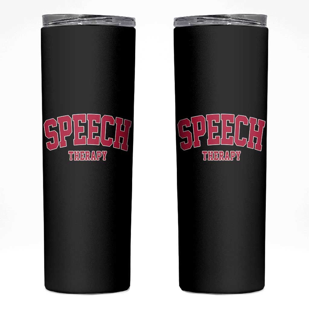 Retro Speech Therapy Skinny Tumbler Special Education Therapist Teacher Appreciation