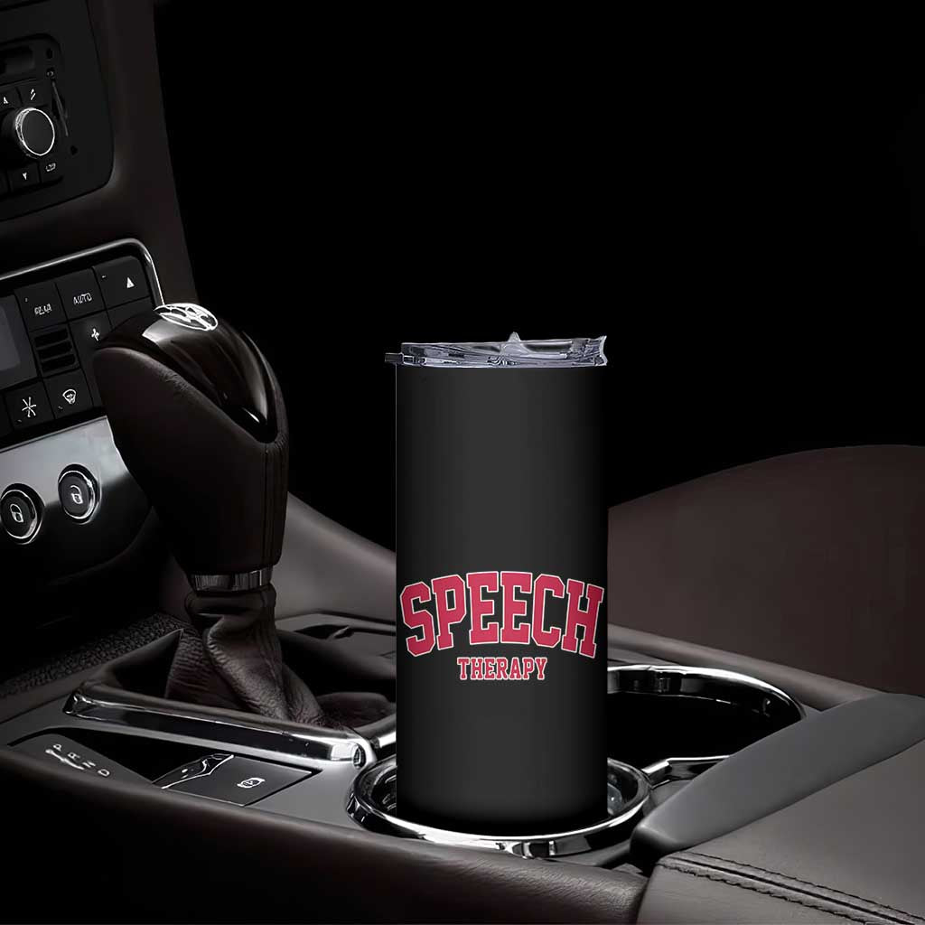 Retro Speech Therapy Skinny Tumbler Special Education Therapist Teacher Appreciation