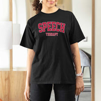 Retro Speech Therapy T Shirt For Women Special Education Therapist Teacher Appreciation