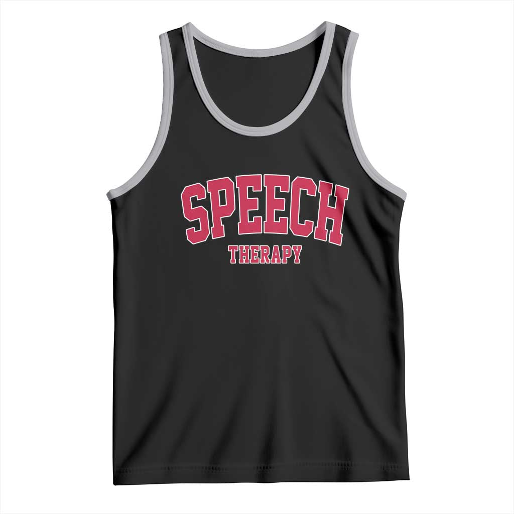 Retro Speech Therapy Tank Top Special Education Therapist Teacher Appreciation