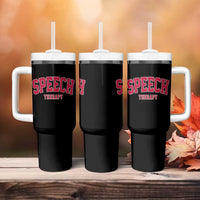 Retro Speech Therapy Tumbler With Handle Special Education Therapist Teacher Appreciation