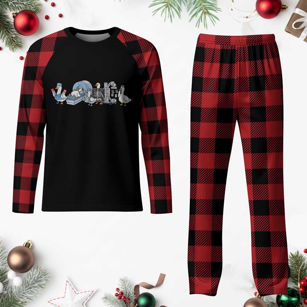 Radiologic Technologist Goose Plaid Pajama Set Funny X-Ray Tech CT MRI Gooses