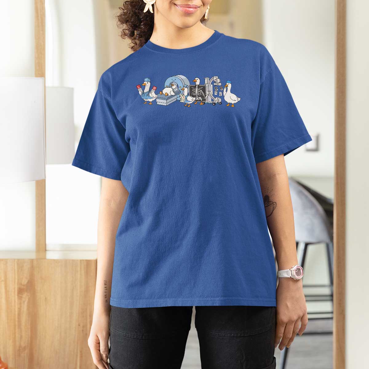 Radiologic Technologist Goose T Shirt For Women Funny X-Ray Tech CT MRI Gooses