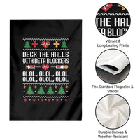 Funny Nurse Ugly Xmas Garden Flag Deck The Hall With Beta Blockers - Wonder Print Shop