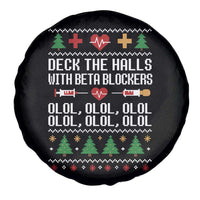 Funny Nurse Ugly Xmas Spare Tire Cover Deck The Hall With Beta Blockers - Wonder Print Shop