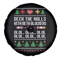 Funny Nurse Ugly Xmas Spare Tire Cover Deck The Hall With Beta Blockers - Wonder Print Shop