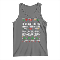 Funny Nurse Ugly Xmas Tank Top Deck The Hall With Beta Blockers - Wonder Print Shop