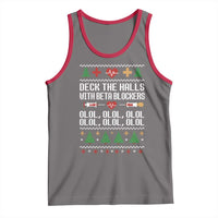 Funny Nurse Ugly Xmas Tank Top Deck The Hall With Beta Blockers - Wonder Print Shop