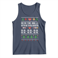 Funny Nurse Ugly Xmas Tank Top Deck The Hall With Beta Blockers - Wonder Print Shop