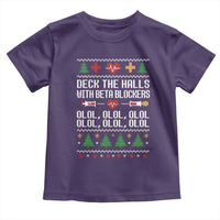 Funny Nurse Ugly Xmas Toddler T Shirt Deck The Hall With Beta Blockers - Wonder Print Shop