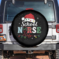 Christmas School Nurse Spare Tire Cover Xmas Lights Red Santa Hat Crew Nurse - Wonder Print Shop