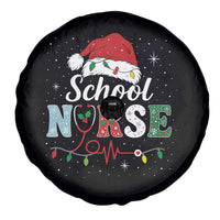 Christmas School Nurse Spare Tire Cover Xmas Lights Red Santa Hat Crew Nurse - Wonder Print Shop