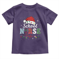 Christmas School Nurse Toddler T Shirt Xmas Lights Red Santa Hat Crew Nurse - Wonder Print Shop