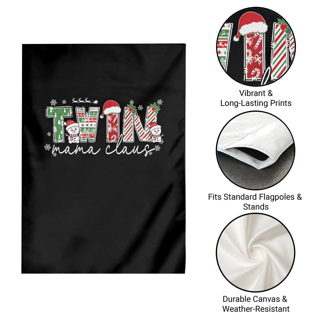 Christmas Twin Mama Claus Garden Flag Pregnancy Announcement - Wonder Print Shop