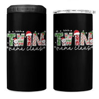 Christmas Twin Mama Claus 4 in 1 Can Cooler Tumbler Pregnancy Announcement - Wonder Print Shop