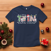 Christmas Twin Mama Claus T Shirt Pregnancy Announcement - Wonder Print Shop