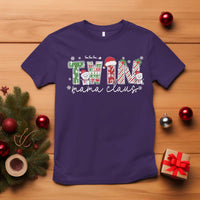Christmas Twin Mama Claus T Shirt Pregnancy Announcement - Wonder Print Shop