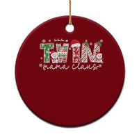 Christmas Twin Mama Claus Ceramic Ornament Pregnancy Announcement - Wonder Print Shop