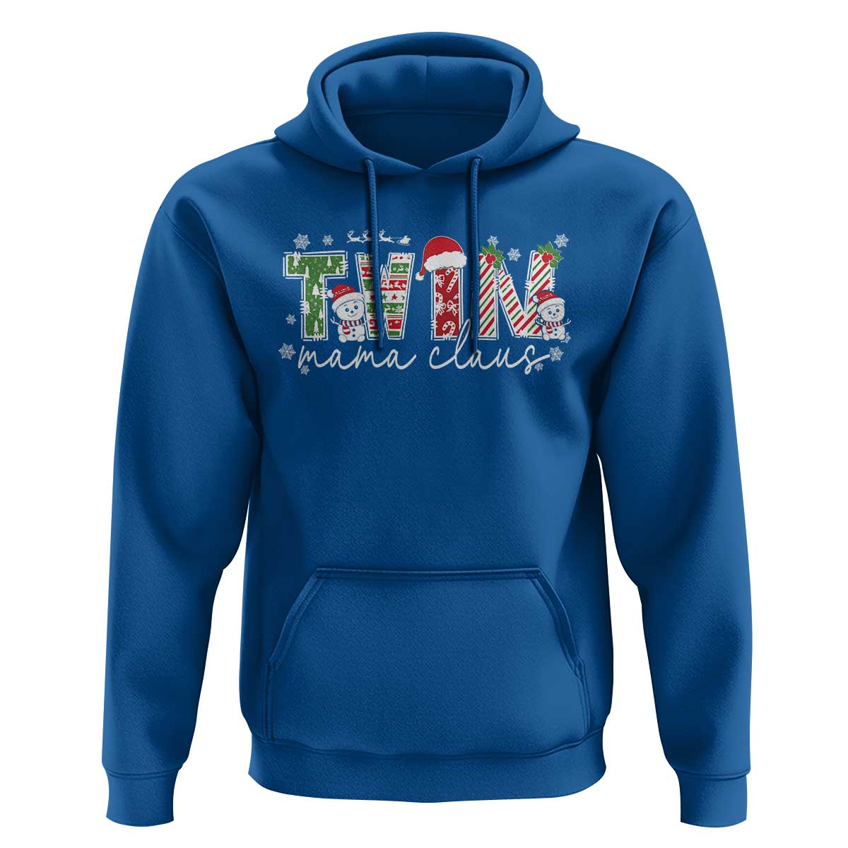 Christmas Twin Mama Claus Hoodie Pregnancy Announcement - Wonder Print Shop