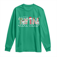 Christmas Twin Mama Claus Long Sleeve Shirt Pregnancy Announcement - Wonder Print Shop