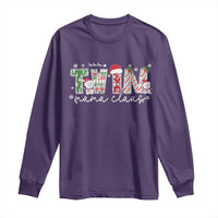 Christmas Twin Mama Claus Long Sleeve Shirt Pregnancy Announcement - Wonder Print Shop