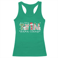 Christmas Twin Mama Claus Racerback Tank Top Pregnancy Announcement - Wonder Print Shop
