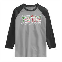 Christmas Twin Mama Claus Raglan Shirt Pregnancy Announcement - Wonder Print Shop