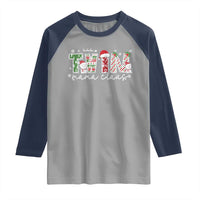 Christmas Twin Mama Claus Raglan Shirt Pregnancy Announcement - Wonder Print Shop