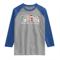 Christmas Twin Mama Claus Raglan Shirt Pregnancy Announcement - Wonder Print Shop