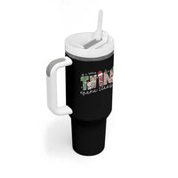 Christmas Twin Mama Claus Tumbler With Handle Pregnancy Announcement - Wonder Print Shop