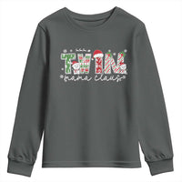 Christmas Twin Mama Claus Youth Sweatshirt Pregnancy Announcement - Wonder Print Shop